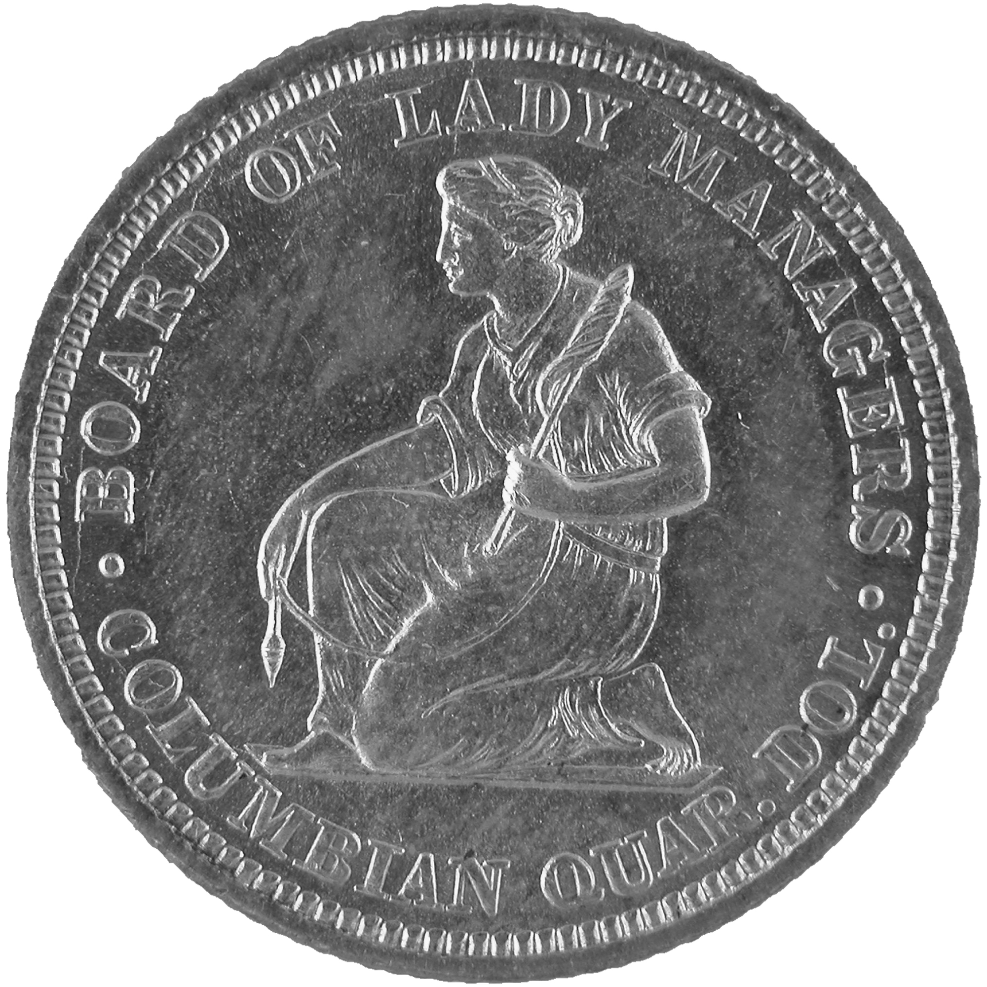 1893 Queen Isabella Commemorative Silver Quarter Dollar Coin Reverse