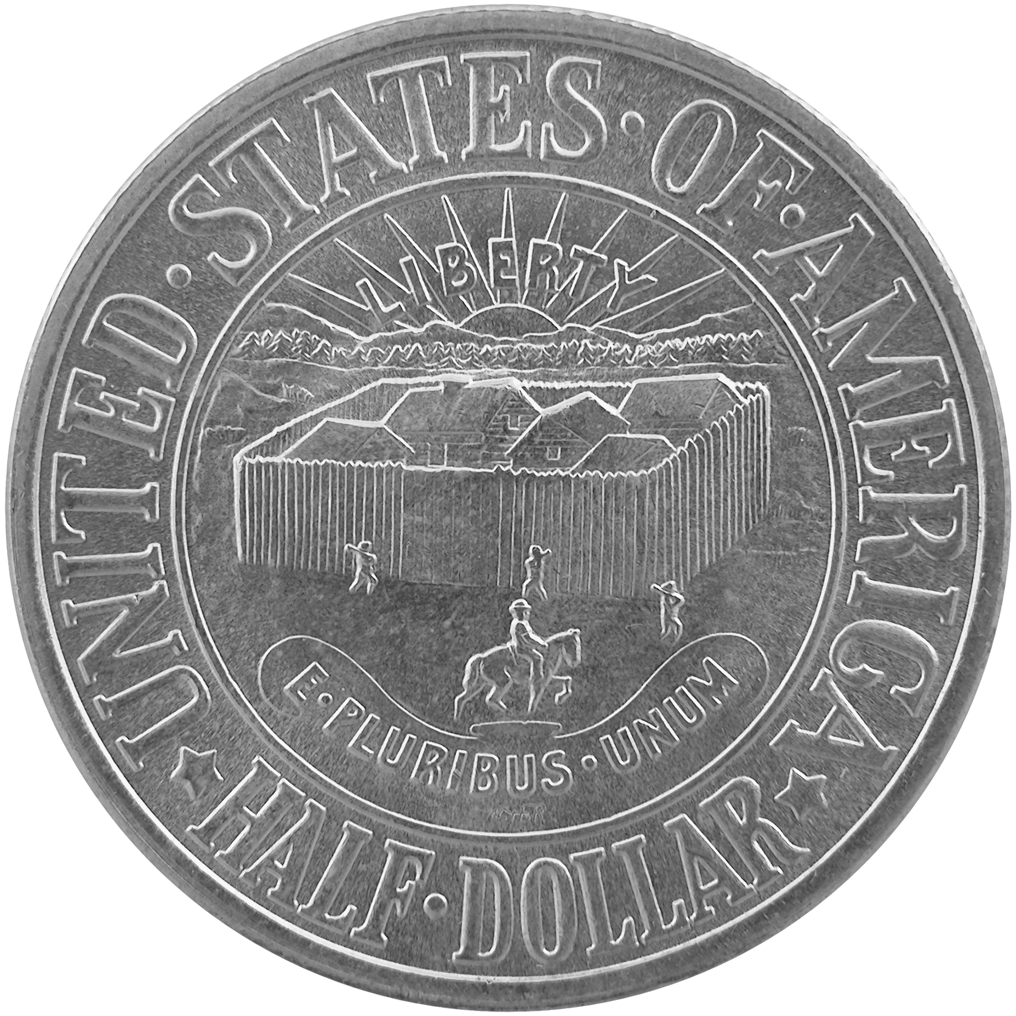 1936 York County Maine Tercentenary Commemorative Silver Half Dollar Coin Obverse