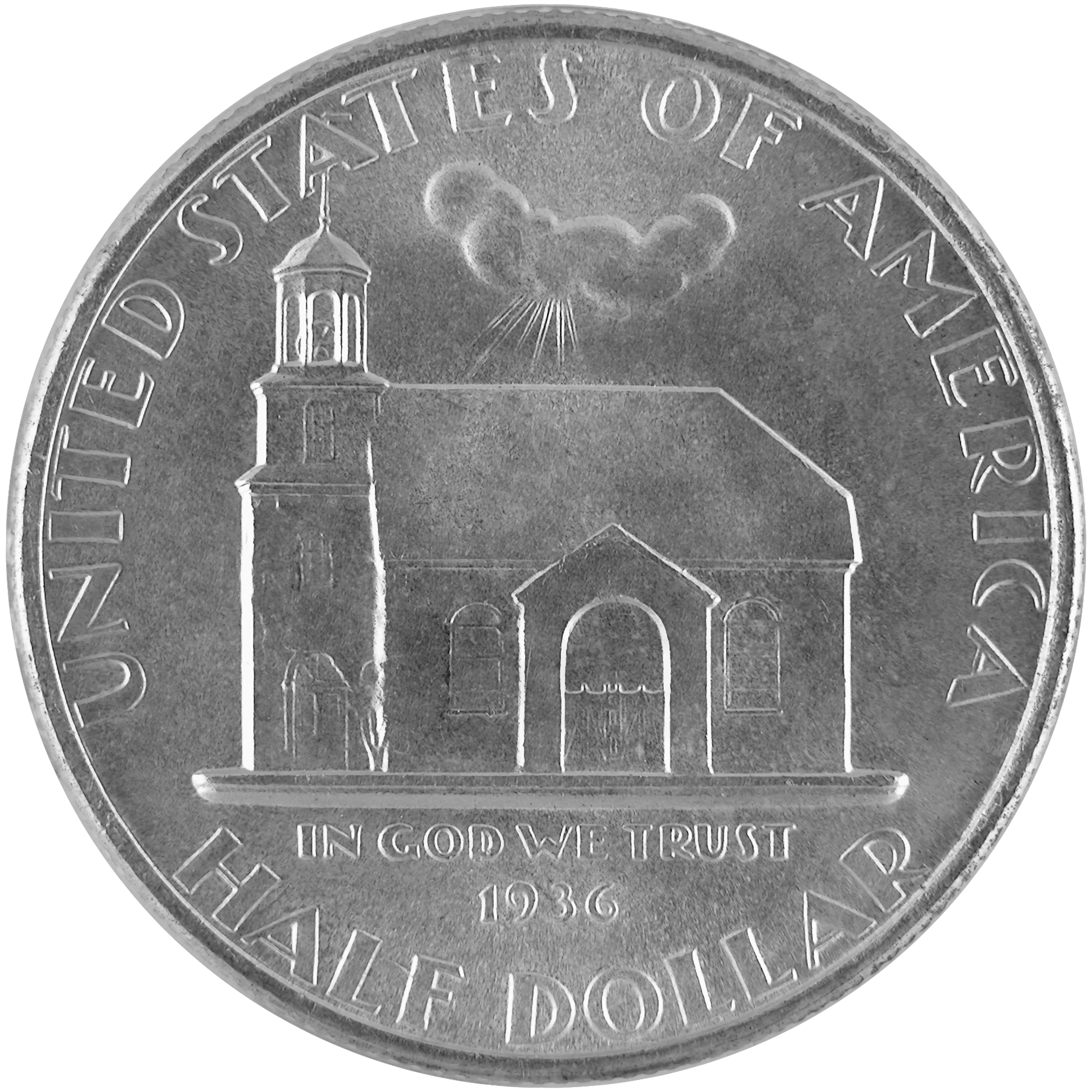 1938 Delaware Tercentenary Commemorative Silver Half Dollar Coin Obverse