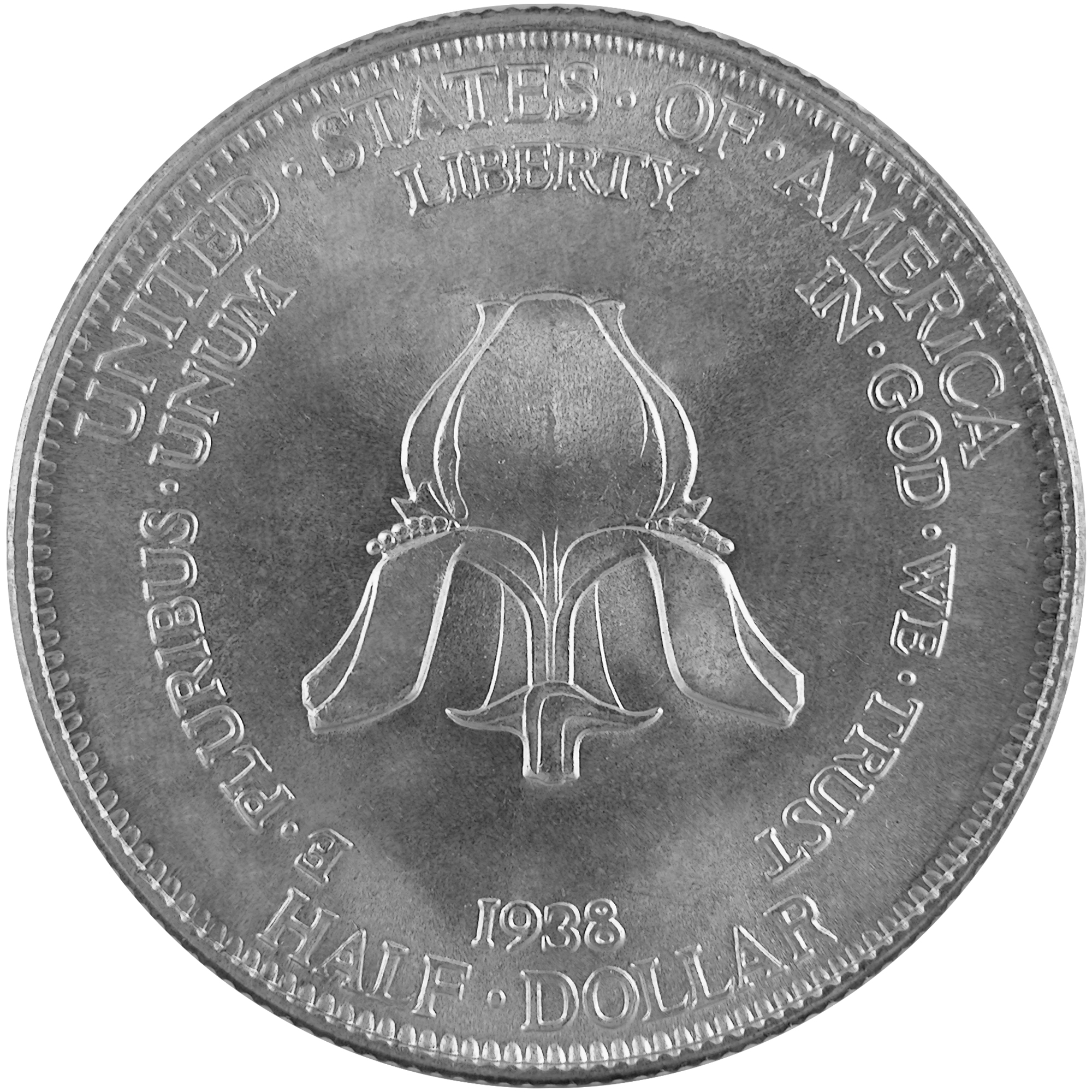1938 New Rochelle New York Commemorative Silver Half Dollar Coin Reverse