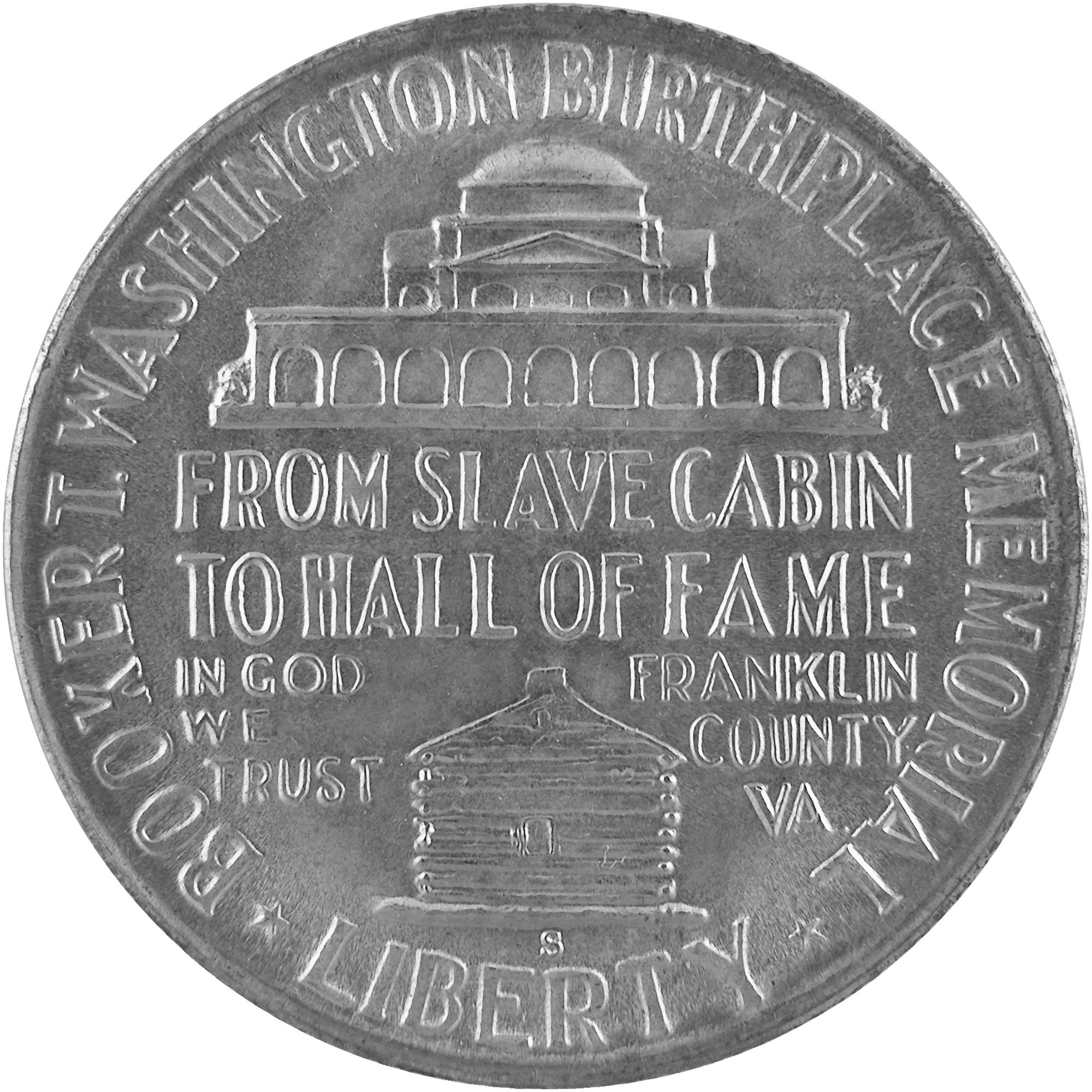 1946 Booker T. Washington Commemorative Silver Half Dollar Coin Reverse
