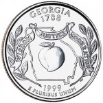 1999 50 State Quarters Coin Georgia Uncirculated Reverse