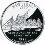 1999 50 State Quarters Coin New Jersey Proof Reverse