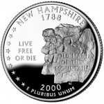 2000 50 State Quarters Coin New Hampshire Proof Reverse