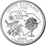 2000 50 State Quarters Coin South Carolina Uncirculated Reverse