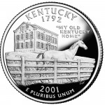 2001 50 State Quarters Coin Kentucky Proof Reverse