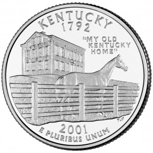 2001 50 State Quarters Coin Kentucky Uncirculated Reverse