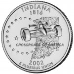 2002 50 State Quarters Coin Indiana Uncirculated Reverse