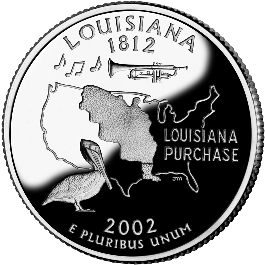 2002 50 State Quarters Coin Louisiana Proof Reverse