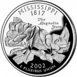 2002 50 State Quarters Coin Mississippi Proof Reverse