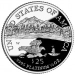 2002 American Eagle Platinum Quarter Ounce Proof Coin Reverse