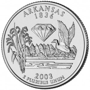 2003 50 State Quarters Coin Arkansas Uncirculated Reverse
