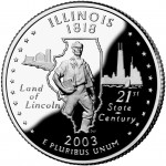 2003 50 State Quarters Coin Illinois Proof Reverse