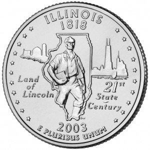 2003 50 State Quarters Coin Illinois Uncirculated Reverse