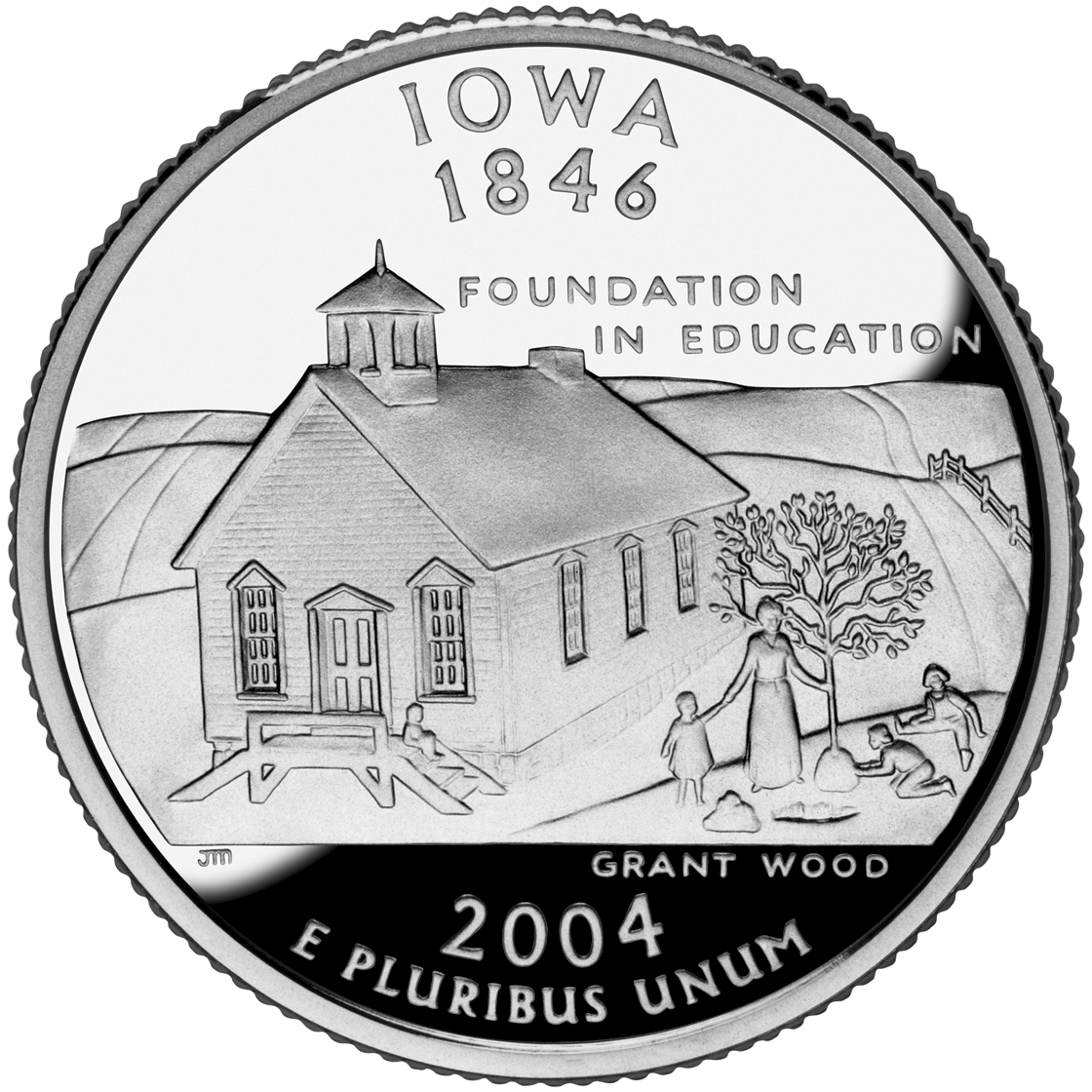 2004 50 State Quarters Coin Iowa Proof Reverse