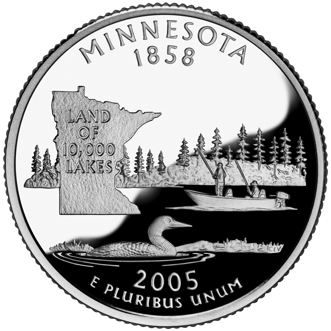 2005 50 State Quarters Coin Minnesota Proof Reverse
