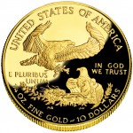 2005 American Eagle Gold Quarter Ounce Proof Coin Reverse