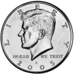 2005 Kennedy Half Dollar Uncirculated Obverse Denver