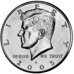2005 Kennedy Half Dollar Uncirculated Obverse Philadelphia