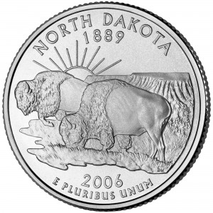2006 50 State Quarters Coin North Dakota Uncirculated Reverse
