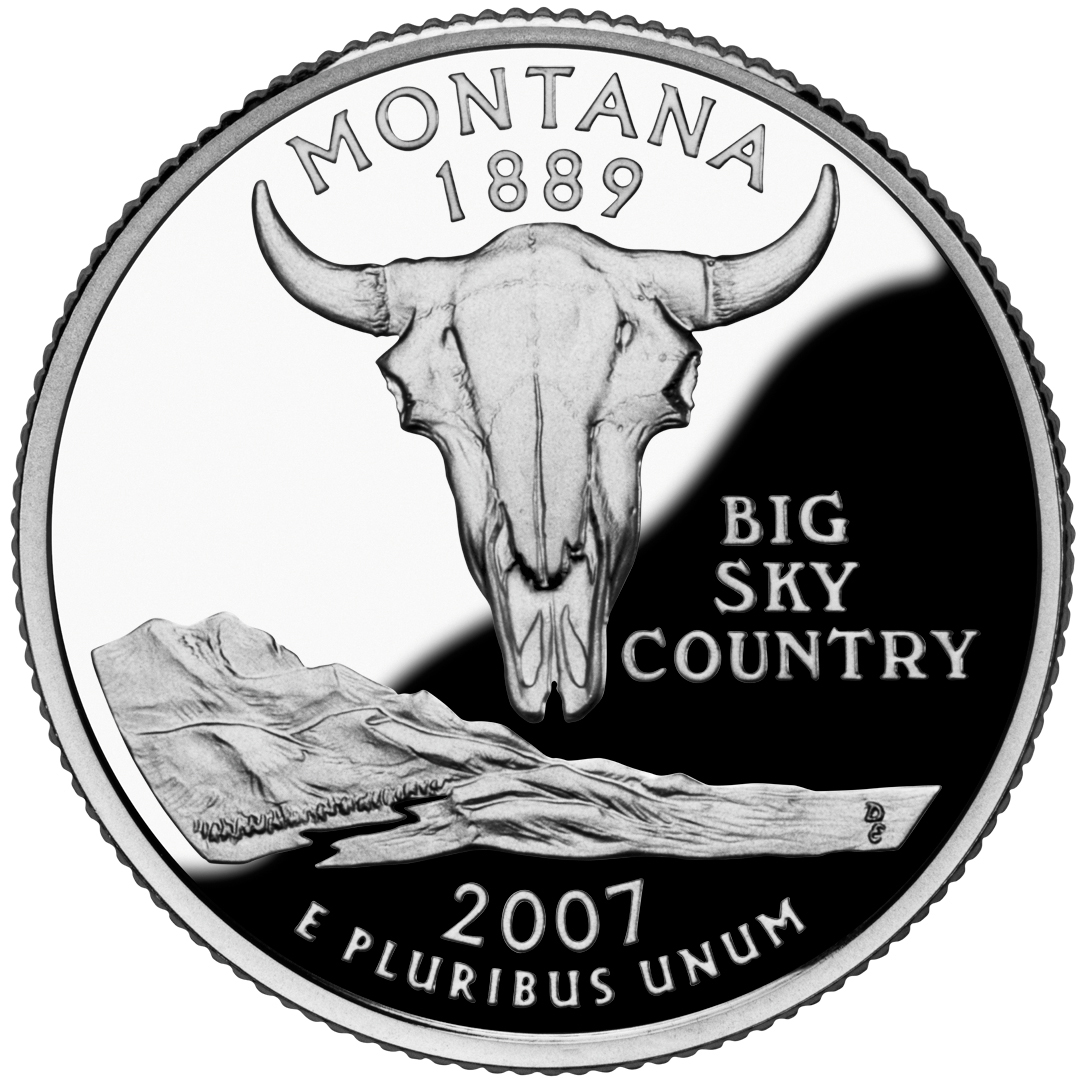2007 50 State Quarters Coin Montana Proof Reverse