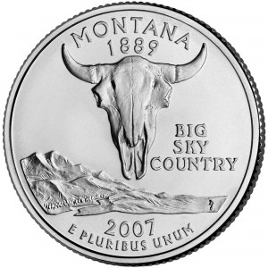 2007 50 State Quarters Coin Montana Uncirculated Reverse