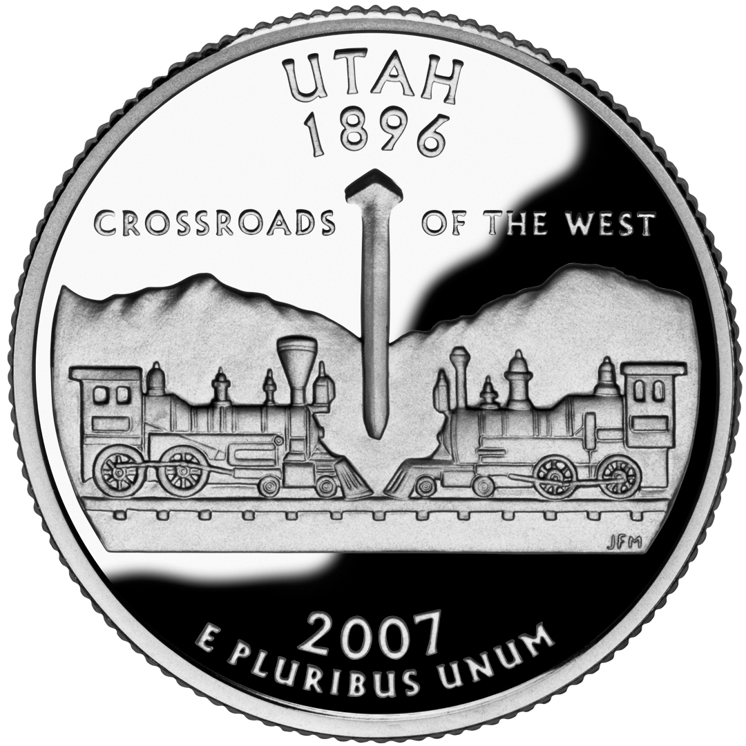 2007 50 State Quarters Coin Utah Proof Reverse