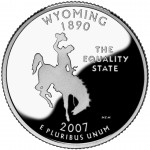 2007 50 State Quarters Coin Wyoming Proof Reverse