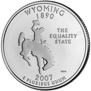 2007 50 State Quarters Coin Wyoming Uncirculated Reverse