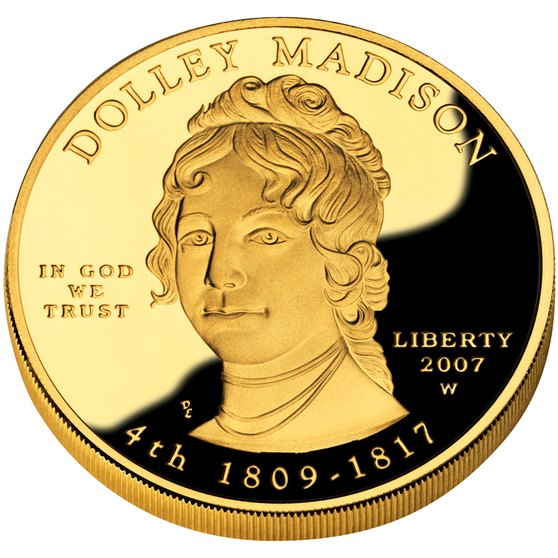 2007 First Spouse Gold Coin Dolley Madison Proof Obverse