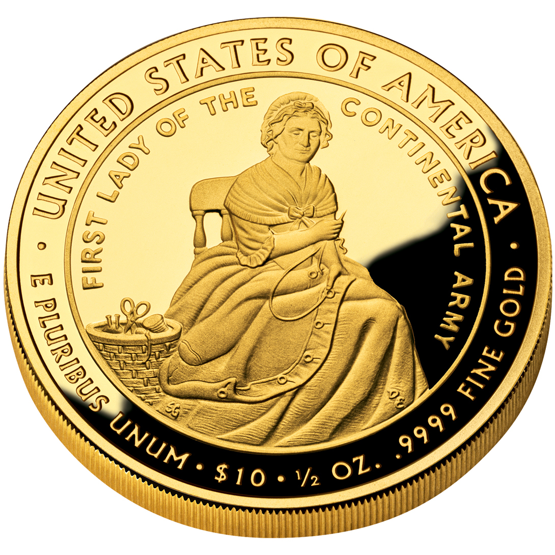 2007 First Spouse Gold Coin Martha Washington Proof Reverse