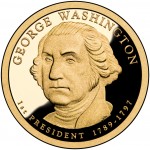 2007 Presidential Dollar Coin George Washington Proof Obverse