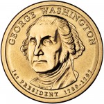 2007 Presidential Dollar Coin George Washington Uncirculated Obverse
