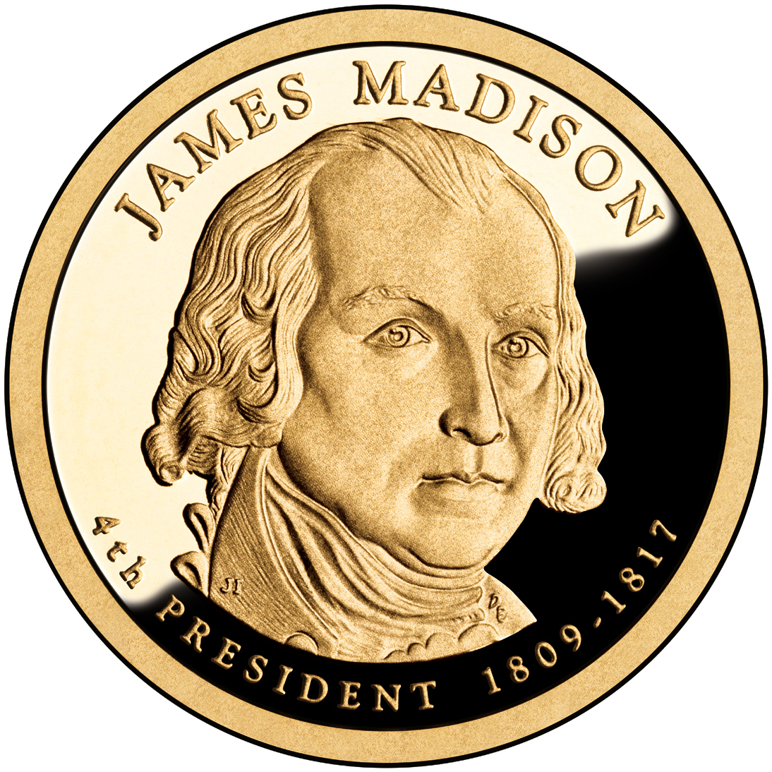 2007-D James Madison Presidential Dollar Coin $1 Roll $25 FV  BU UNC MS 