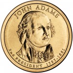 2007 Presidential Dollar Coin John Adams Uncirculated Obverse