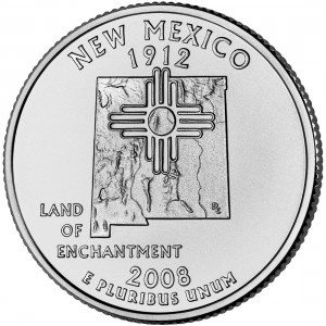 2008 50 State Quarters Coin New Mexico Uncirculated Reverse