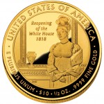 2008 First Spouse Gold Coin Elizabeth Monroe Proof Reverse