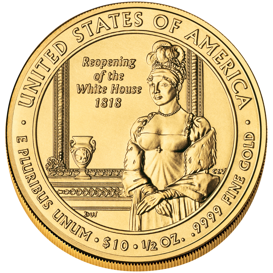 2008 First Spouse Gold Coin Elizabeth Monroe Uncirculated Reverse