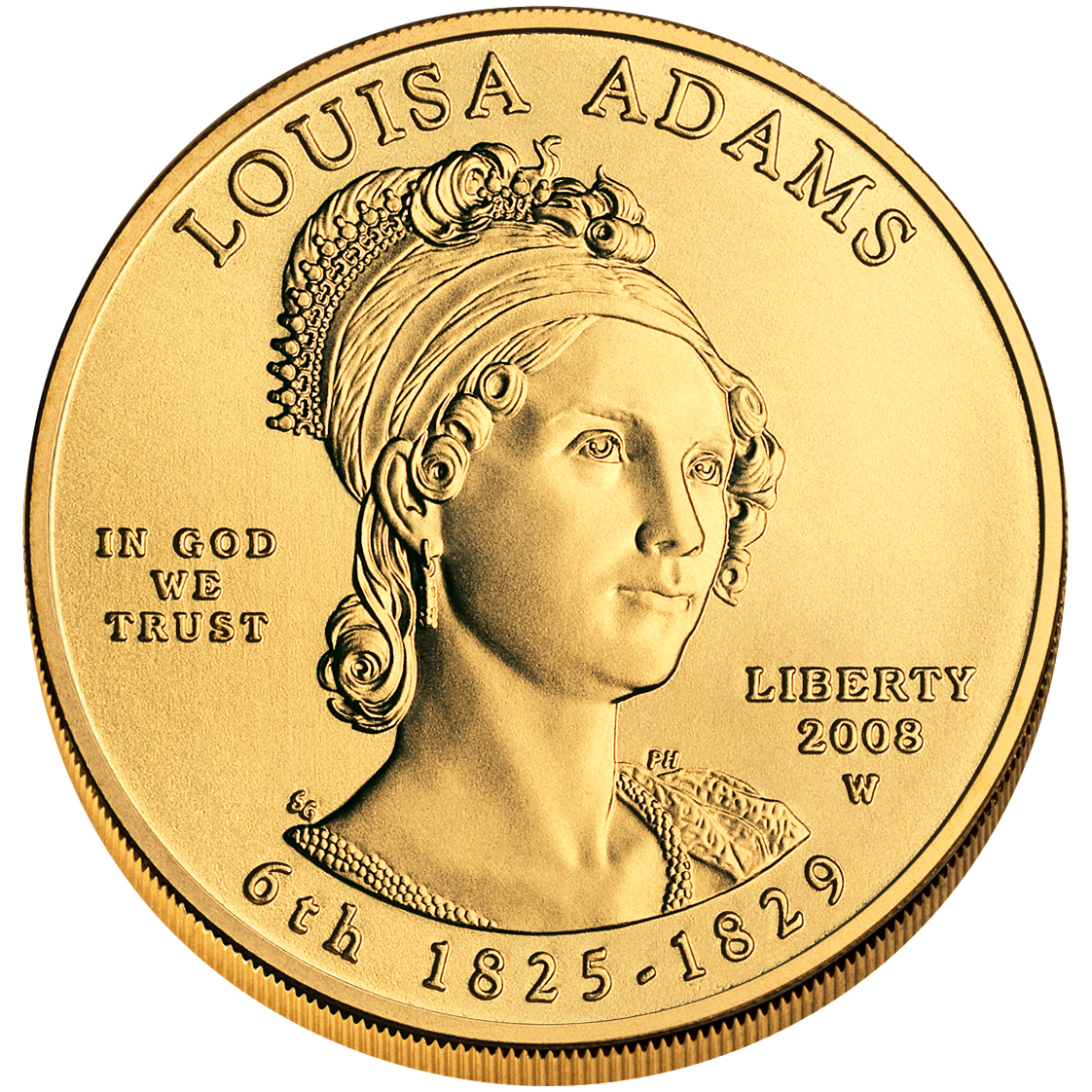 2008 First Spouse Gold Coin Louisa Adams Uncirculated Obverse