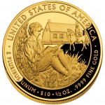 2008 First Spouse Gold Coin Van Buren Liberty Proof Reverse