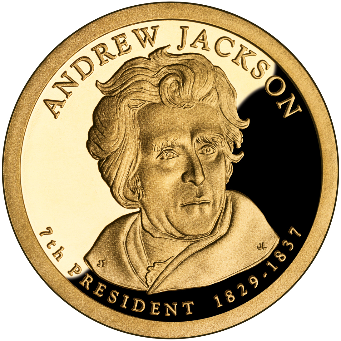 2008 $1 Andrew Jackson Presidential Dollar MS 66 NGC Missing Edge Lettering 