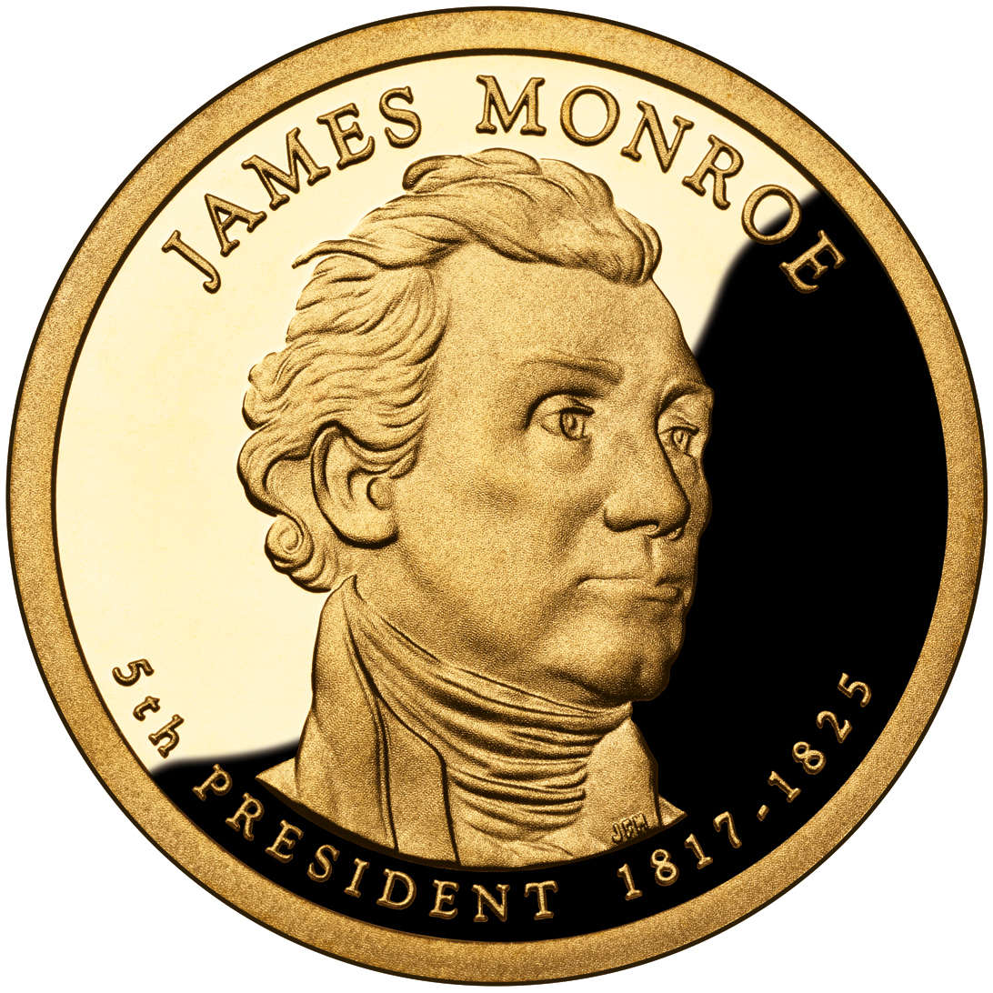 2008 Presidential Dollar Coin James Monroe Proof Obverse