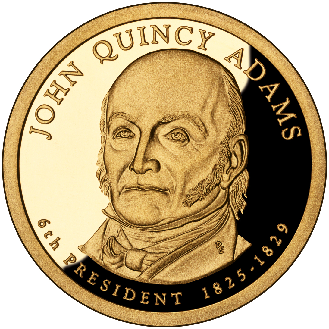 2008 Presidential Dollar Coin John Quincy Adams Proof Obverse