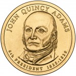 2008 Presidential Dollar Coin John Quincy Adams Uncirculated Obverse