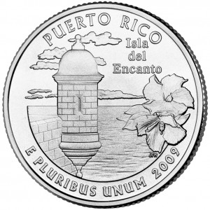 2009 DC US Territories Quarters Coin Puerto Rico Uncirculated Reverse