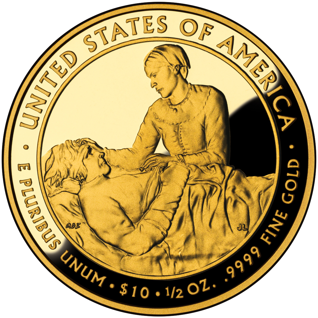 2009 First Spouse Gold Coin Margaret Taylor Proof Reverse