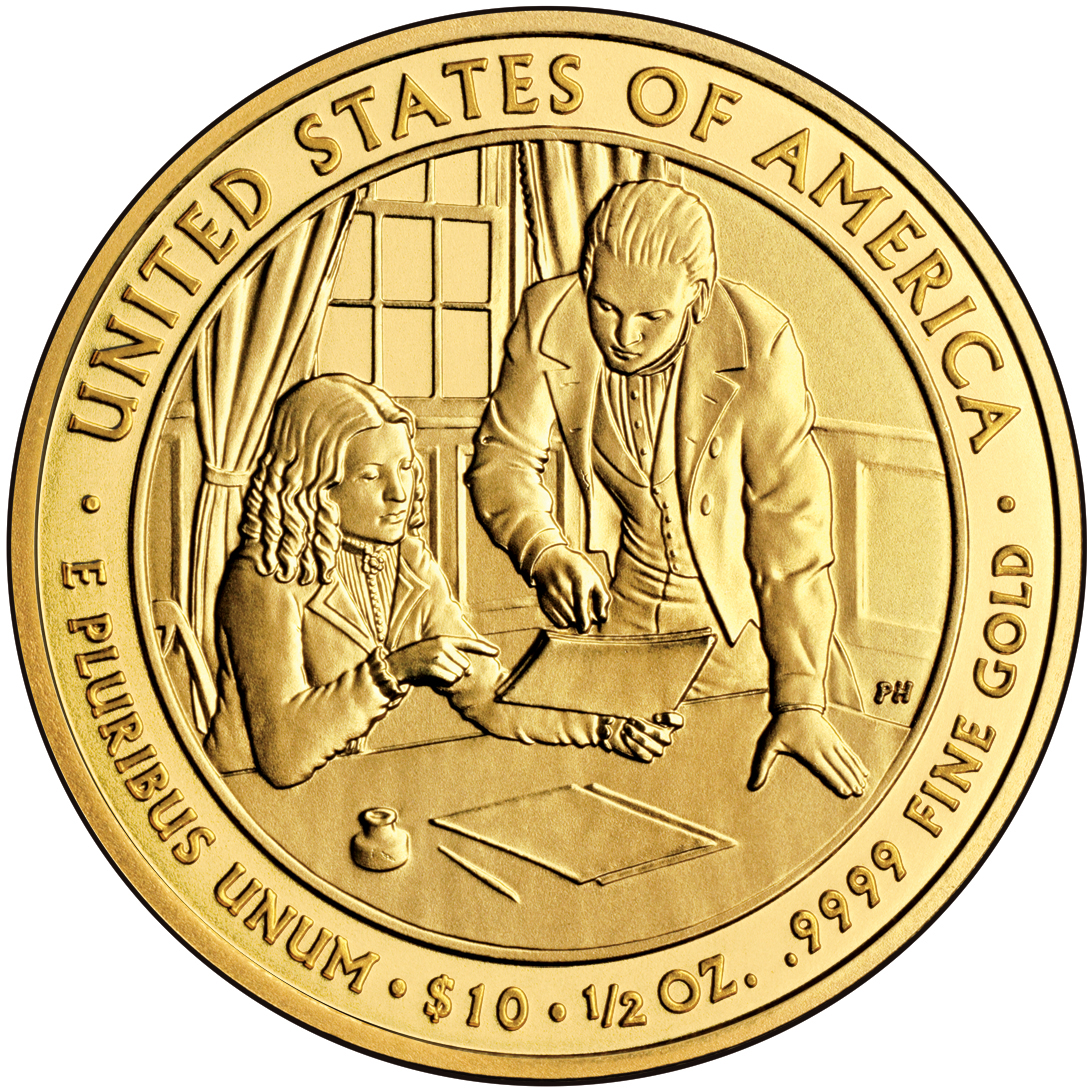2009 First Spouse Gold Coin Sarah Polk Uncirculated Reverse