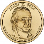 2009 Presidential Dollar Coin James Knox Polk Uncirculated Obverse