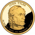 2009 Presidential Dollar Coin John Tyler Proof Obverse