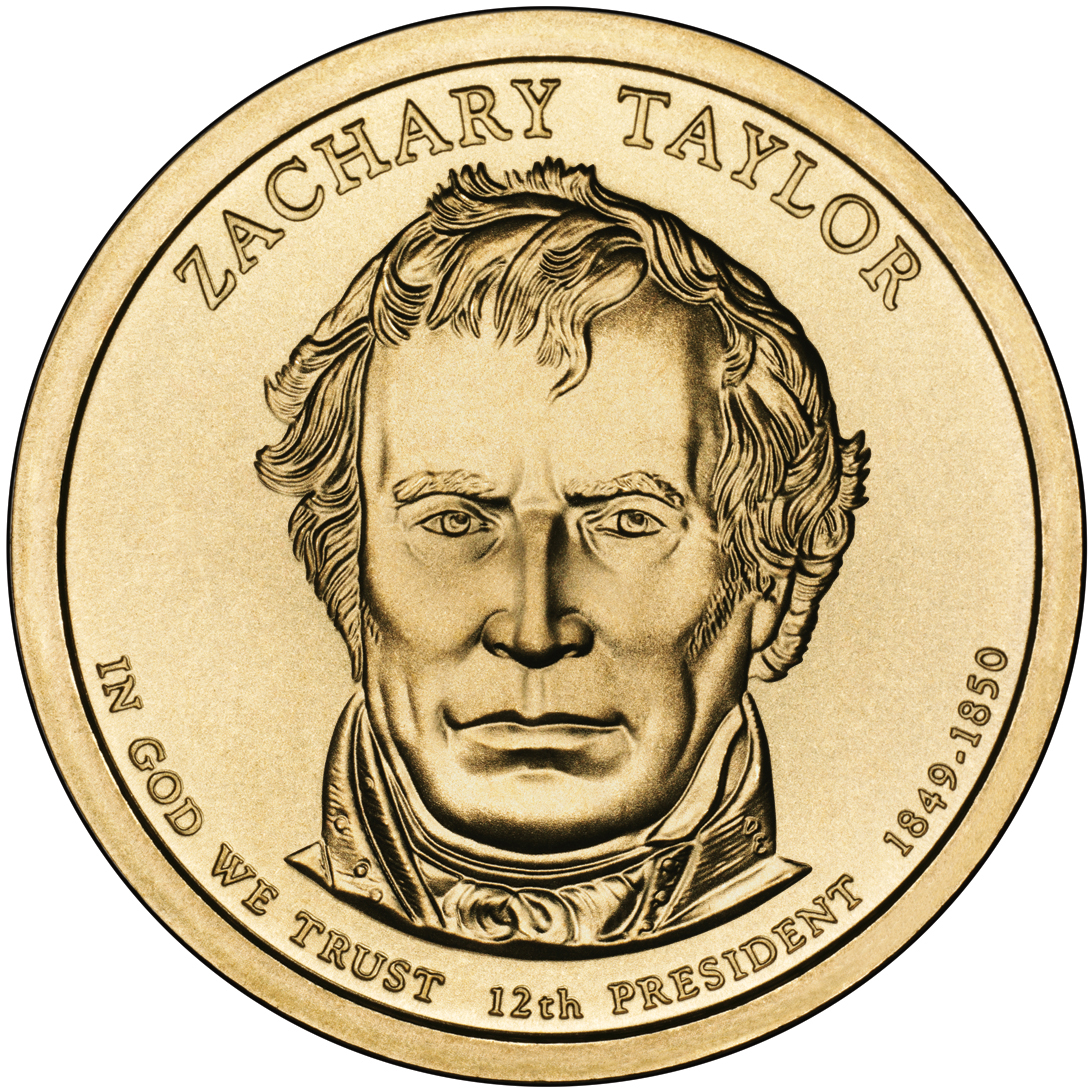 2009 Presidential Dollar Coin Zachary Taylor Uncirculated Obverse